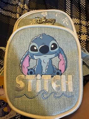 Disney Light Blue Stitch Mini Backpack with Pink Ears Primark NWT